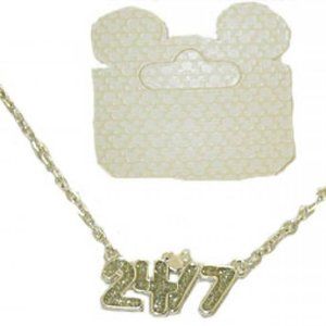 Necklace accented in colored epoxy 16 inch NWT